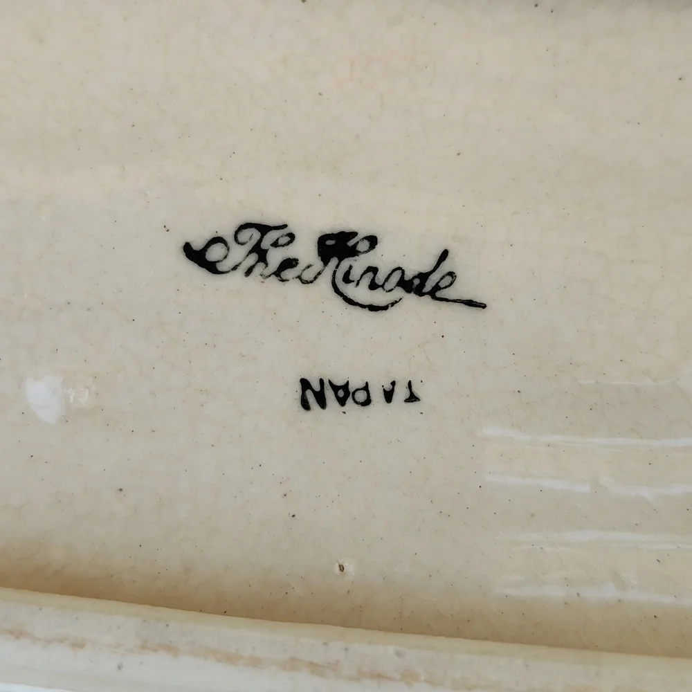 MID-CENTURY JAPANESE HINODE POTTERY SET OF 4 CORN DISHES - Picture 6 of 8